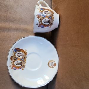King George and Queen Elizabeth 1939 Coffee cup and saucer